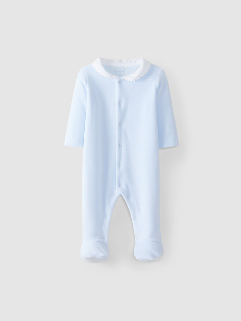 Babygrow em veludo gola redonda