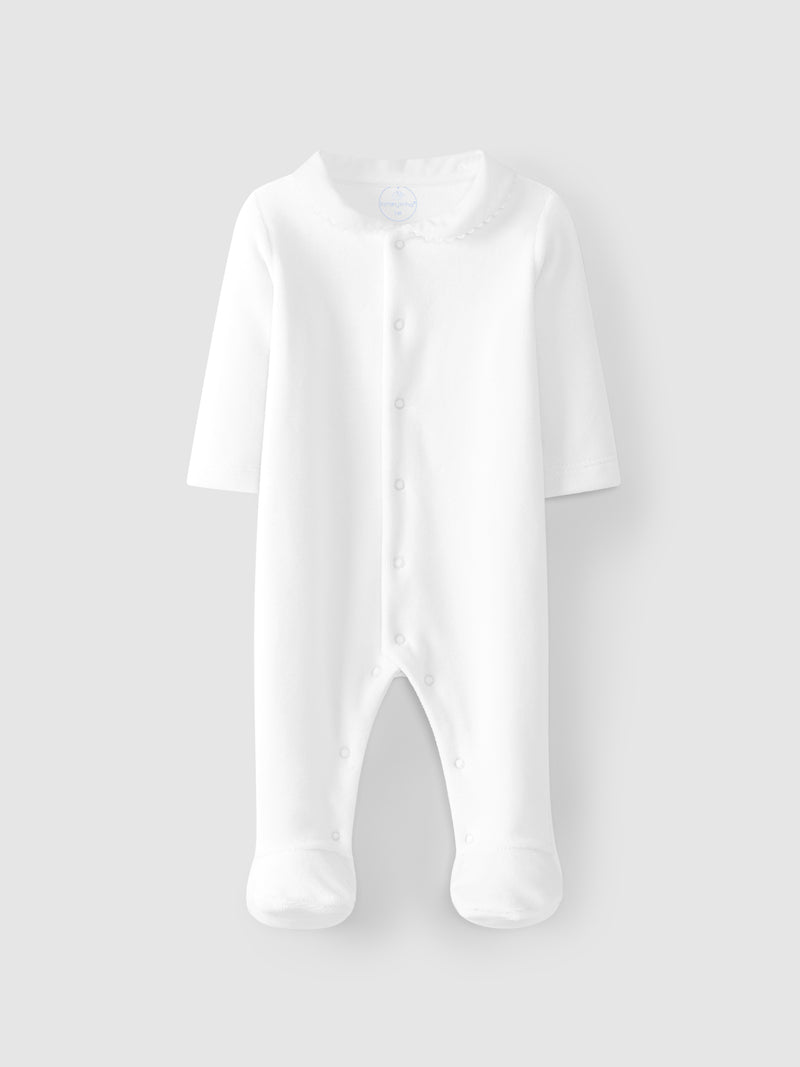 Babygrow em veludo gola redonda