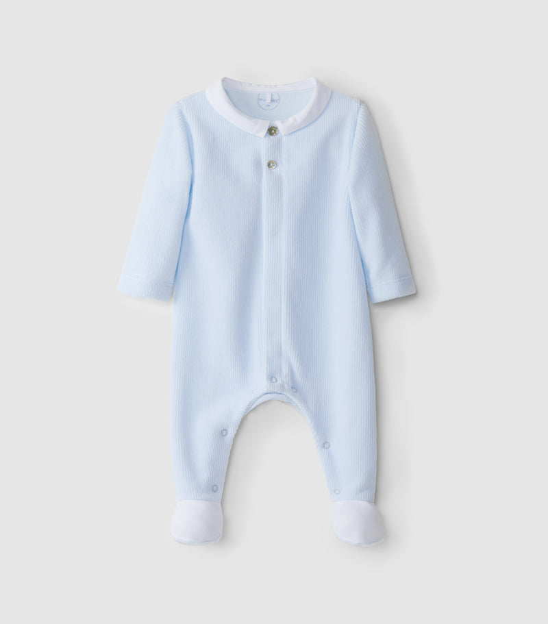 Babygrow veludo canelado gola príncipe